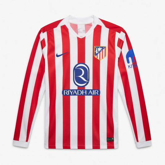 Atlético Madrid Men's Home Shirt 2025/26 - Long Sleeve