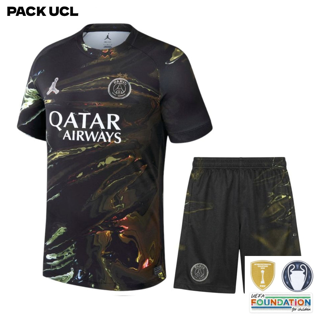 Paris Saint-Germain – Set maglia edizione notte – 2025/26 – Bambini – 2 stelle – Edizione Champions League
