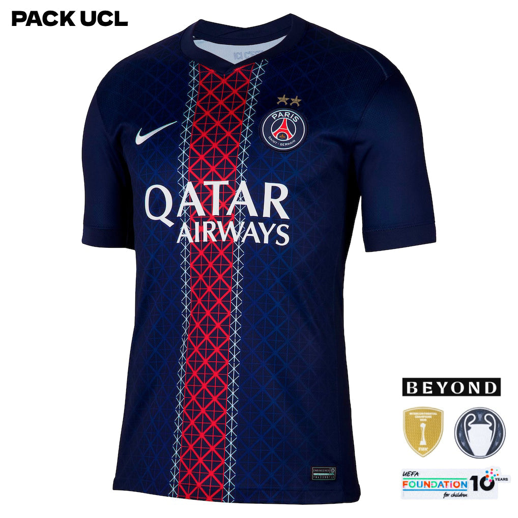 Paris Saint-Germain – Maillot domicile – 2025/26 – Homme – 2 étoiles – Édition Ligue des champions – Édition 10e anniversaire