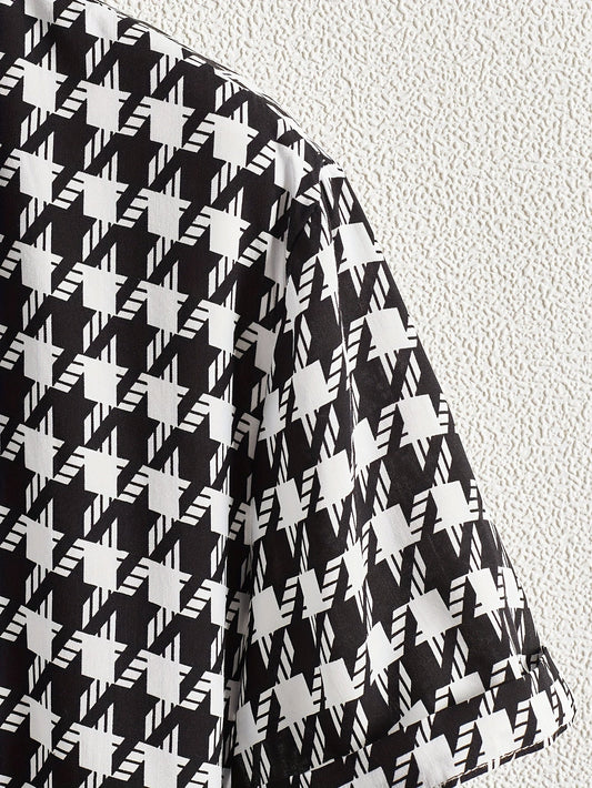 Monte Carlo Hahnentritt Button-Up