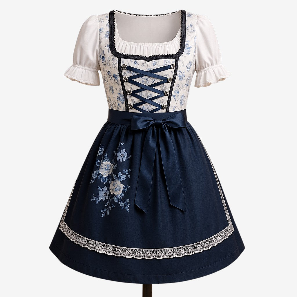 Oktoberfest-Kleid für Damen im traditionellen Stil mit Blumenmuster