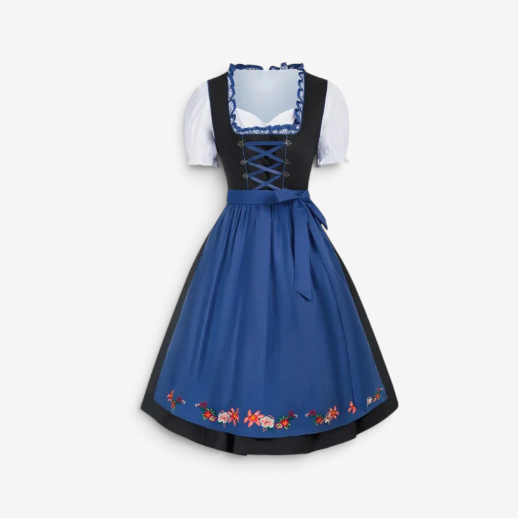 Dirndl-Kleid für Damen im traditionellen Stil mit Schürze