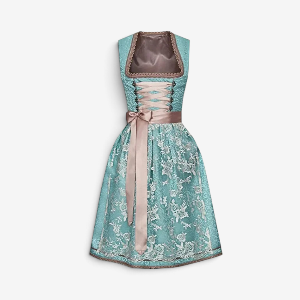Dirndl-Kleid für Damen im traditionellen Stil mit Schürze