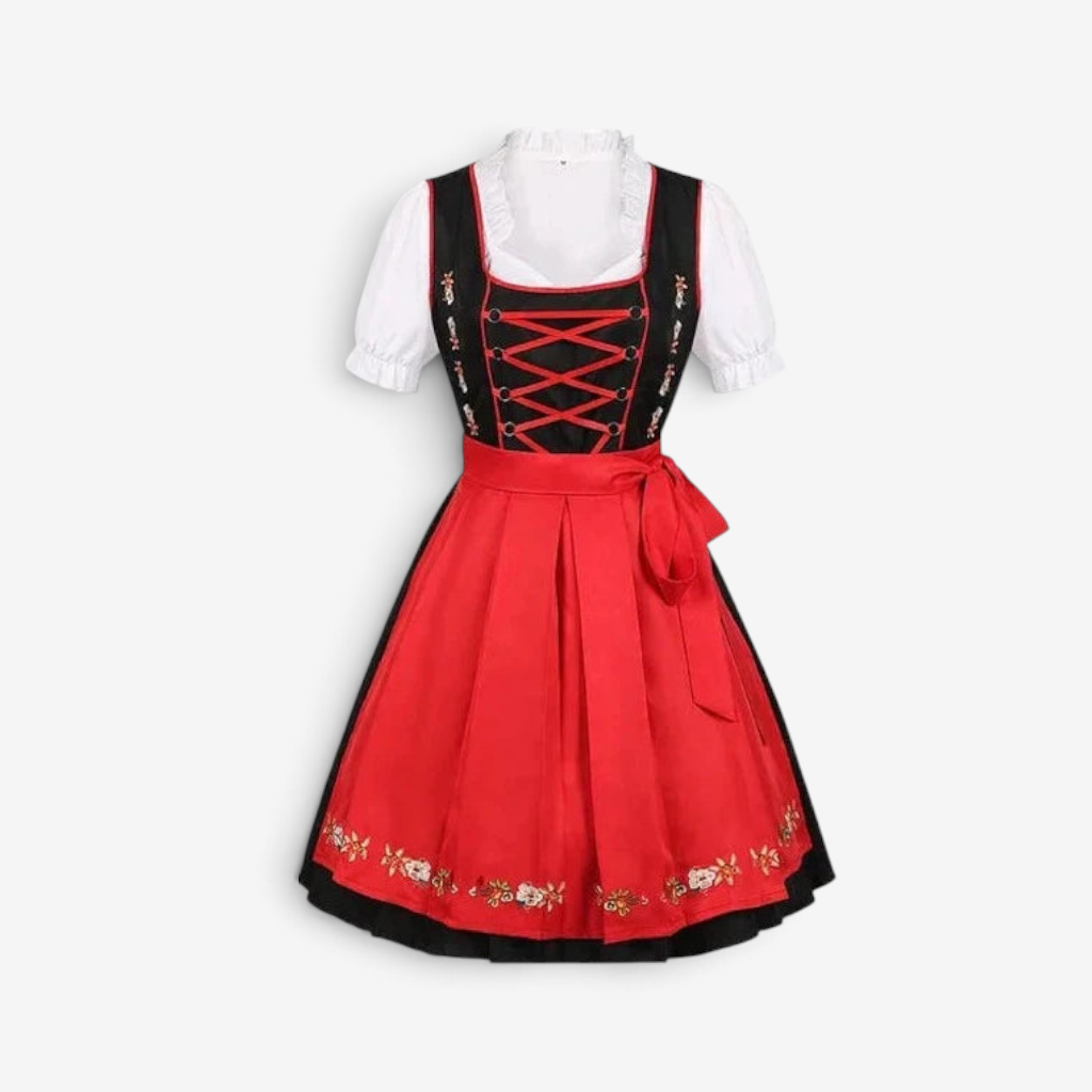 Dirndl-Kleid für Damen im traditionellen Stil mit Schürze