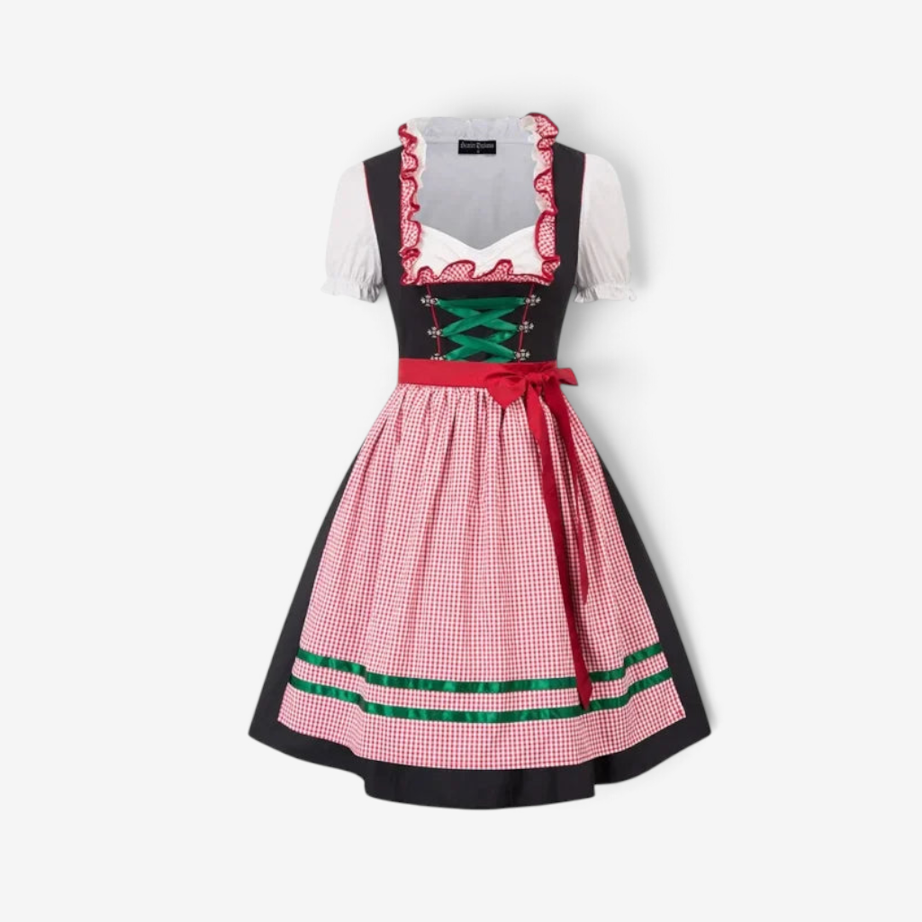 Dirndl-Kleid für Damen im traditionellen Stil mit Schürze